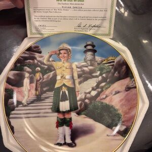 Danbury Mint Gold and Green Accent Decor Plate